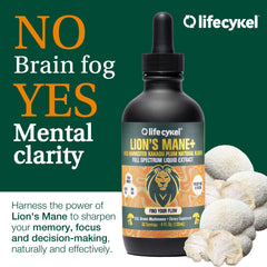Close-up of double extraction potency in Lifecykel Lion's Mane extract