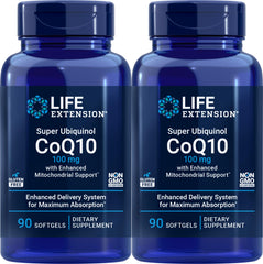 LifeExtension CoQ10 ubiquinol 100 mg bottle – pack of 2