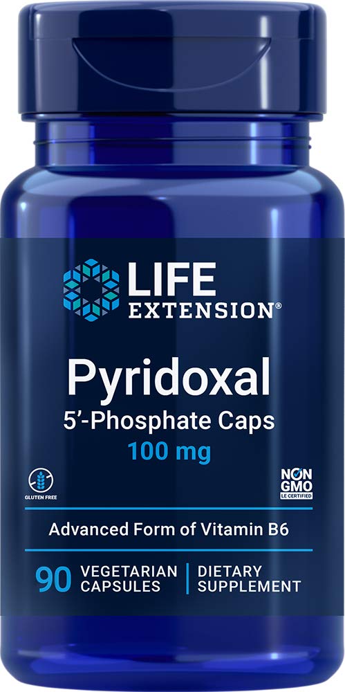 Life Extension Pyridoxal 5-Phosphate 100 mg capsules bottle
