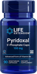 Life Extension Pyridoxal 5-Phosphate 100 mg capsules bottle