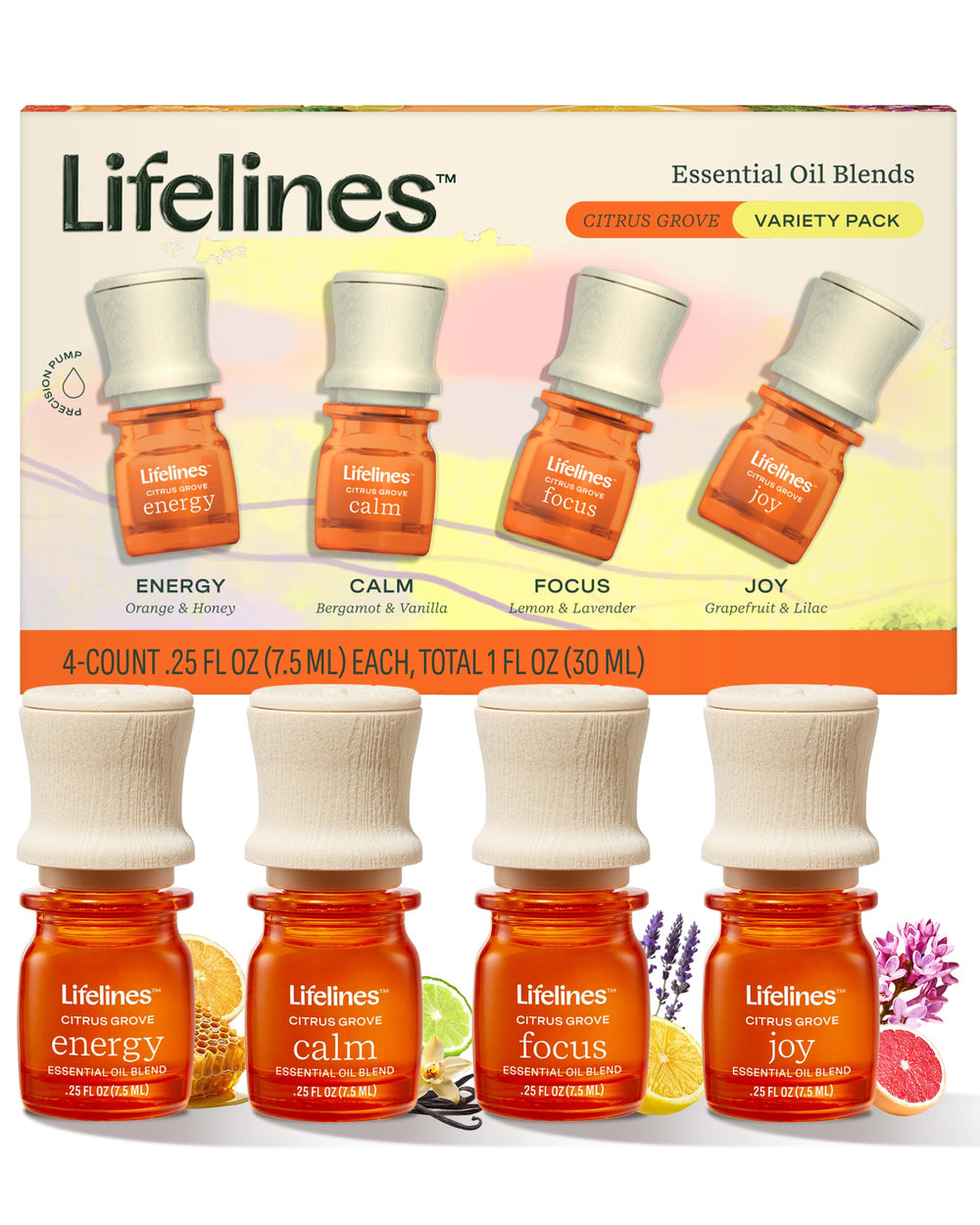 Joy blend essential oil from Lifelines Citrus Grove 4-pack