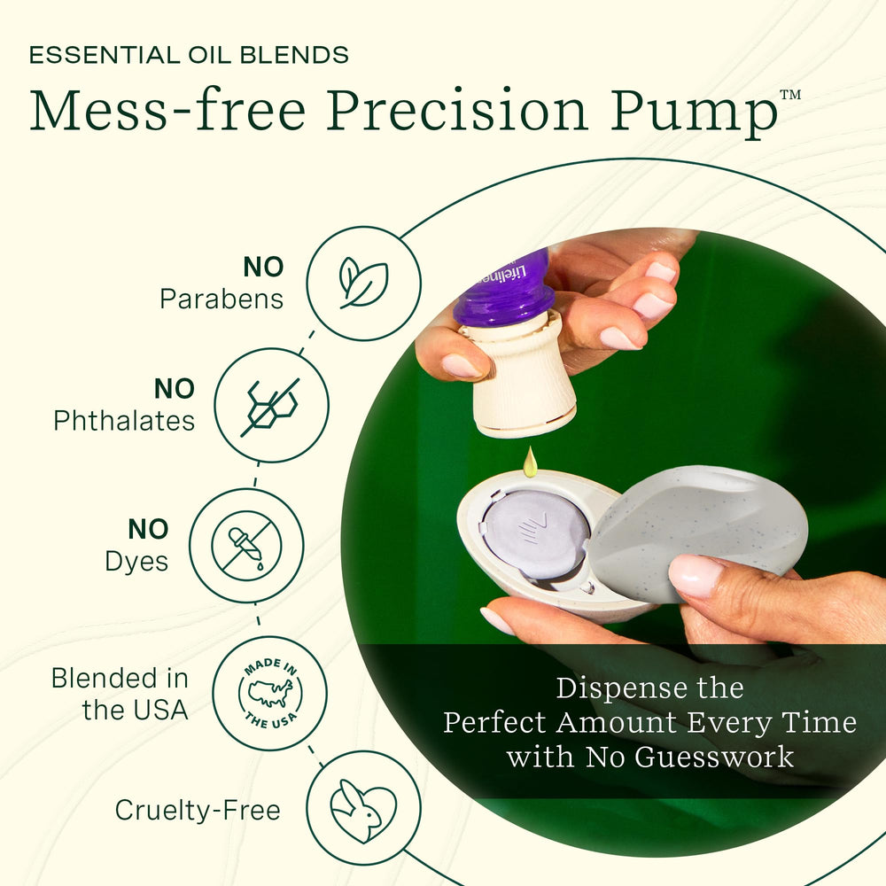 Portable grounding stone and essential oil blend for on-the-go calm