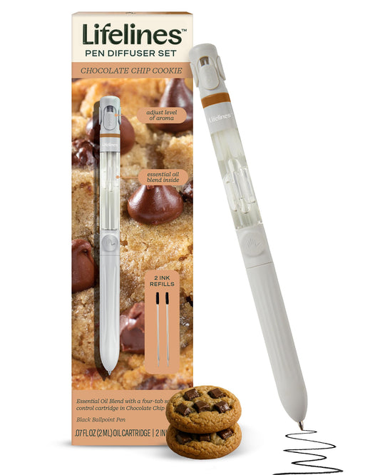 Lifelines Pen Diffuser front view Chocolate Chip Cookie scent