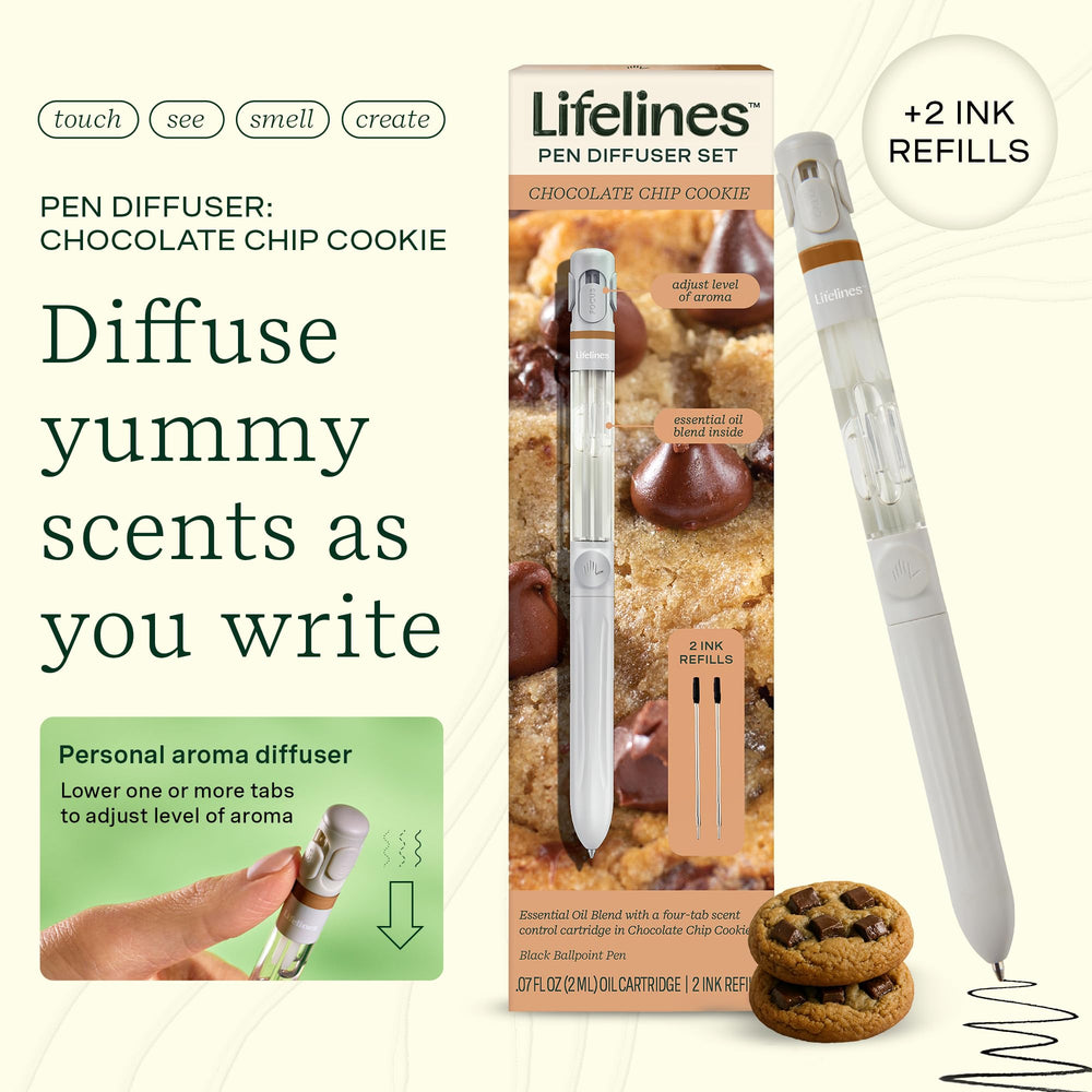 Lifelines Pen Diffuser side view Chocolate Chip Cookie scent