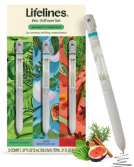 Lifelines Pen Diffuser Set featuring three aroma-diffusing pens with vents