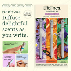 Side view of Lifelines Pen Diffuser Set with aroma vents