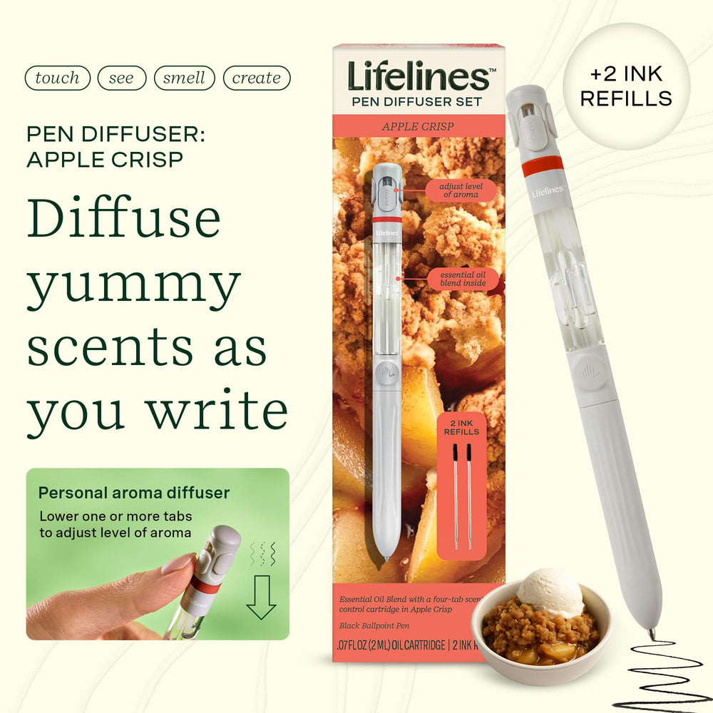 Lifelines pen top vents detail displaying adjustable aroma control for personalized scent