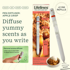Lifelines pen top vents detail displaying adjustable aroma control for personalized scent