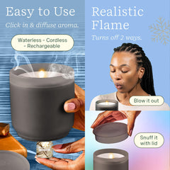 Diffuser base with Frosted Fir and Vanilla Cashmere ClickWick blends