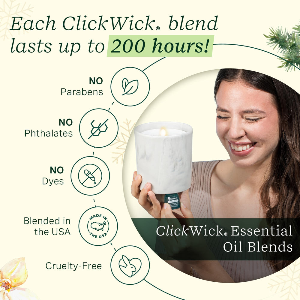 Winter decor with diffuser emitting mist for cozy ambiance