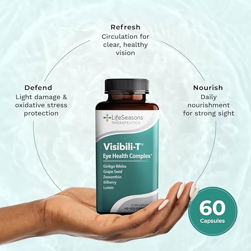 Close-up of Visibili-T capsules reveals antioxidant-rich blend.