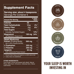 Cinnamon-Cocoa night drink mix powder with magnesium and L-Theanine