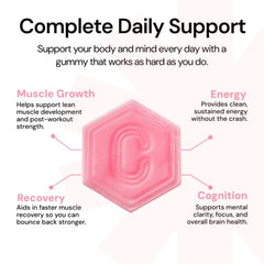 Athlete using Creatine Monohydrate Gummies during workout