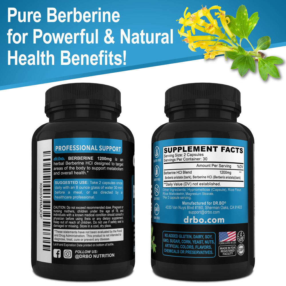 Wellness lifestyle image with berberine packaging