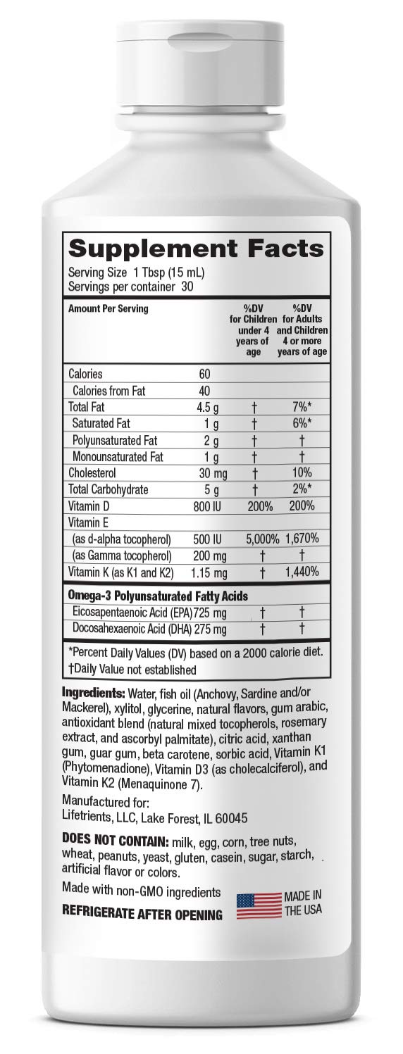Speak+D Smooth Orange Vanilla ingredients and serving ratios panel