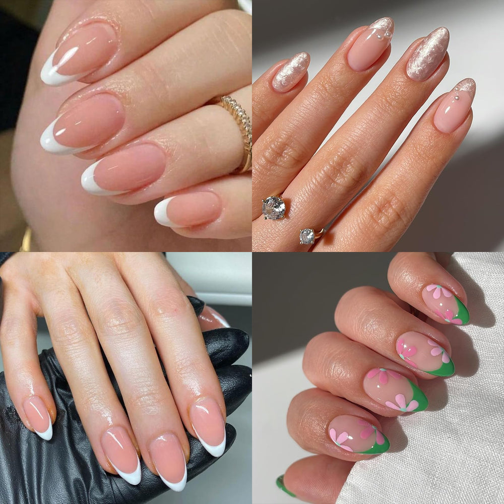Lifextol 12-size variety nail tips, back view, tailored fit for many nails.
