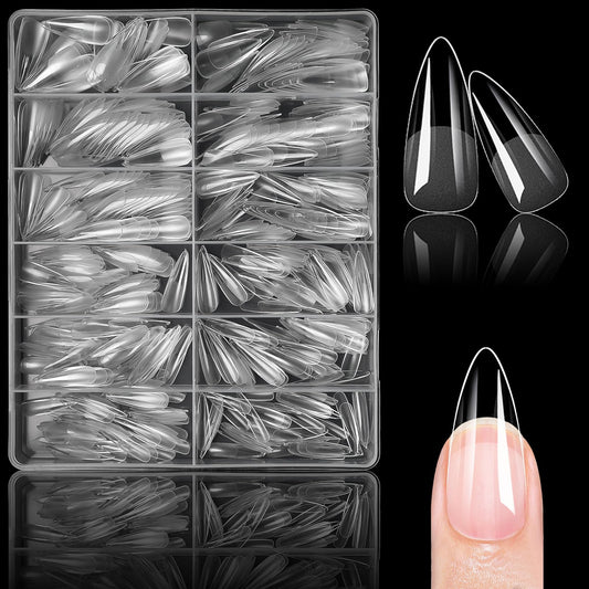 Lifextol clear stiletto gel nail tips long full coverage for a flawless manicure