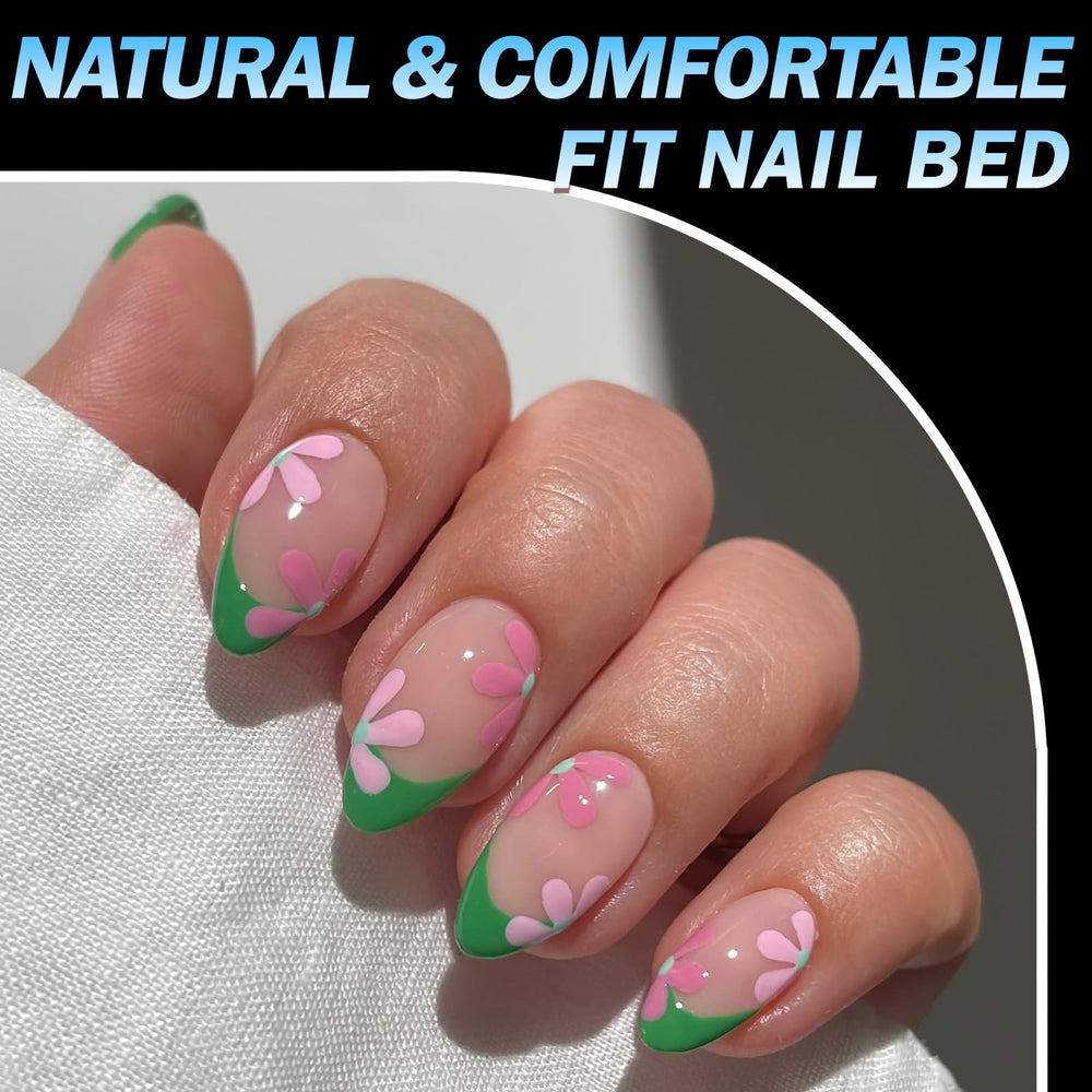 Lifextol press-on nails, art-ready canvas, front view for creative nail design.