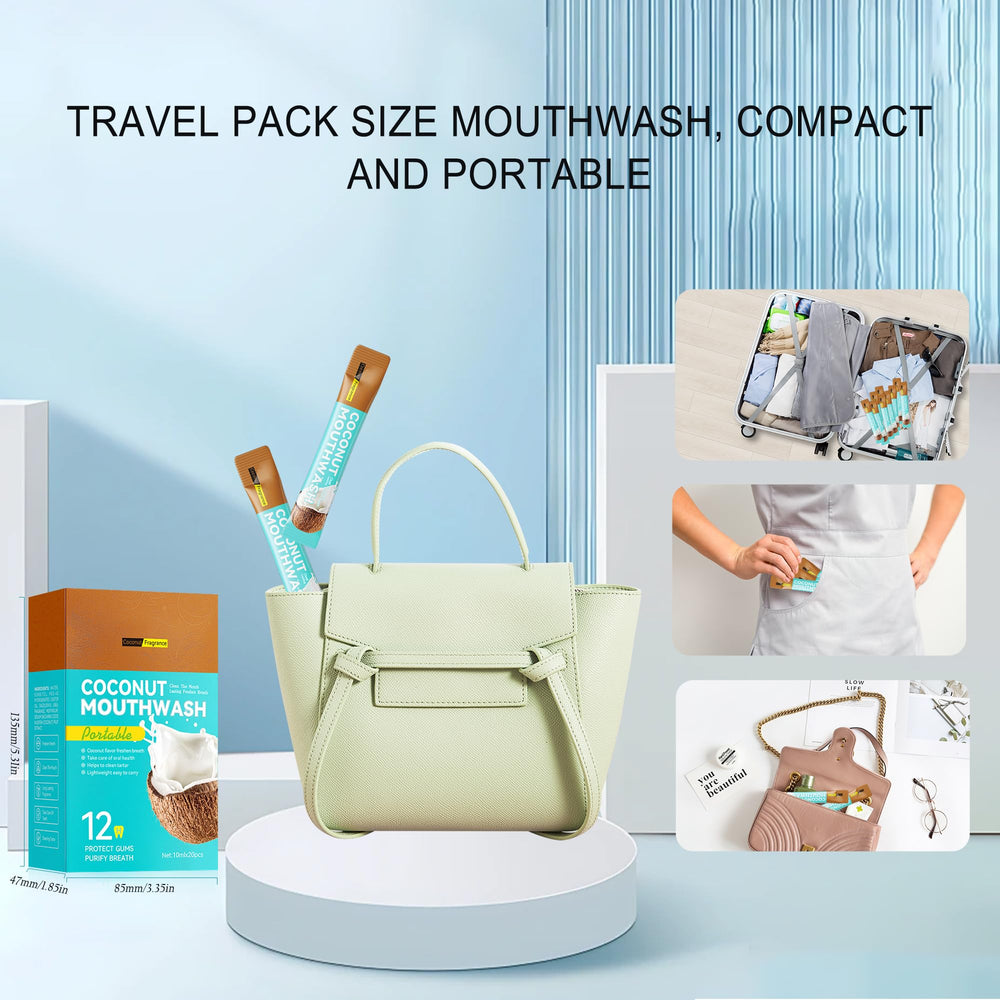 Fresh breath concept with coconut and mint