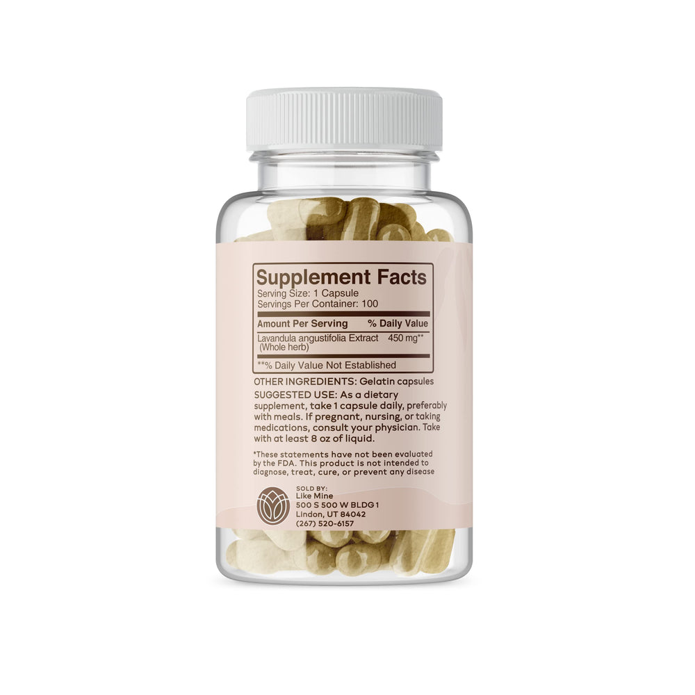 Ingredients label showing single-ingredient lavender extract