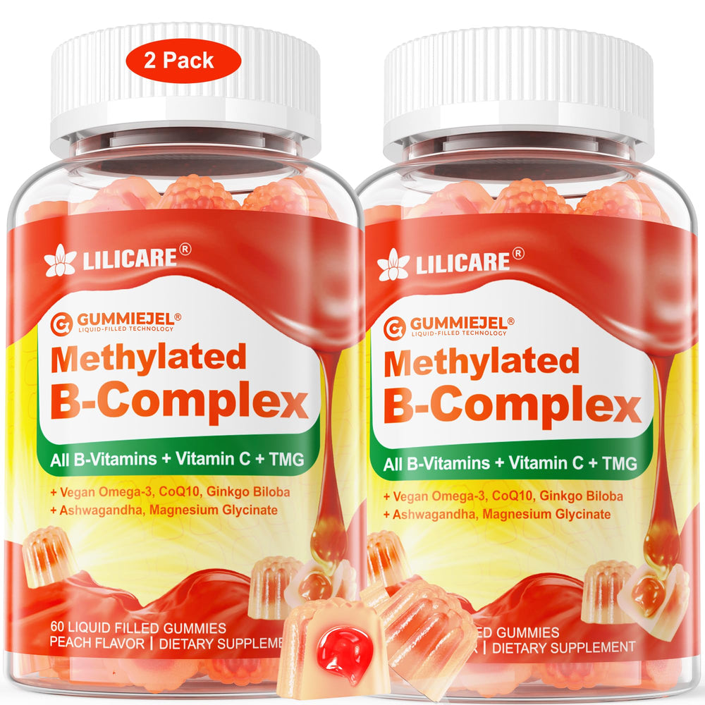 Front view of LILICARE Vitamin B Complex Gummies bottle (Pack of 2)