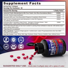 LILICARE Fisetin Liposomal Softgels packaging close-up