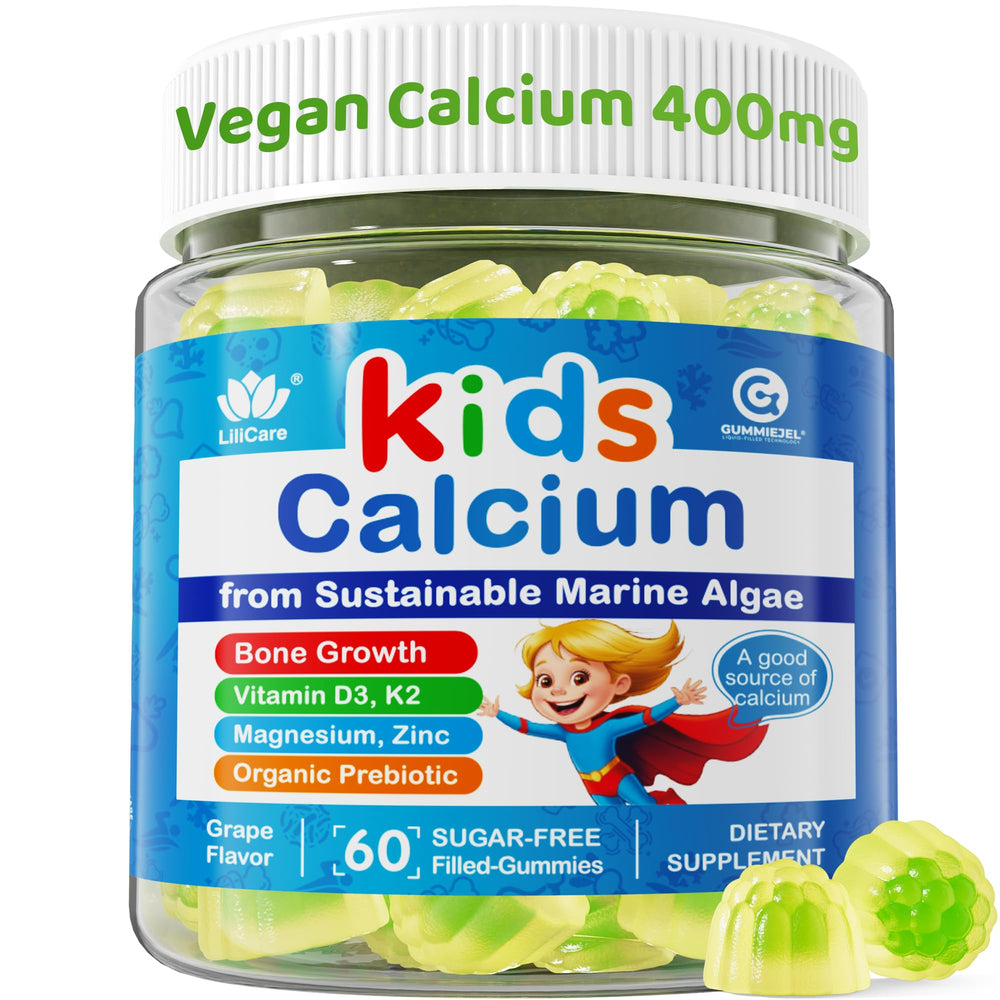 Lilicare Kids Calcium Gummies bottle label