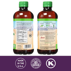 Organic aloe vera juice bottle label