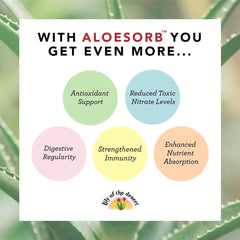 Serving suggestion: pour Aloe Vera juice into glass