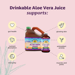Close-up of Lily of the Desert Aloe Vera bottle label
