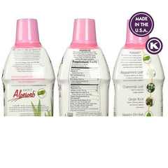 Lily Of The Desert Stomach Formula pour into glass for quick heartburn relief on the go.