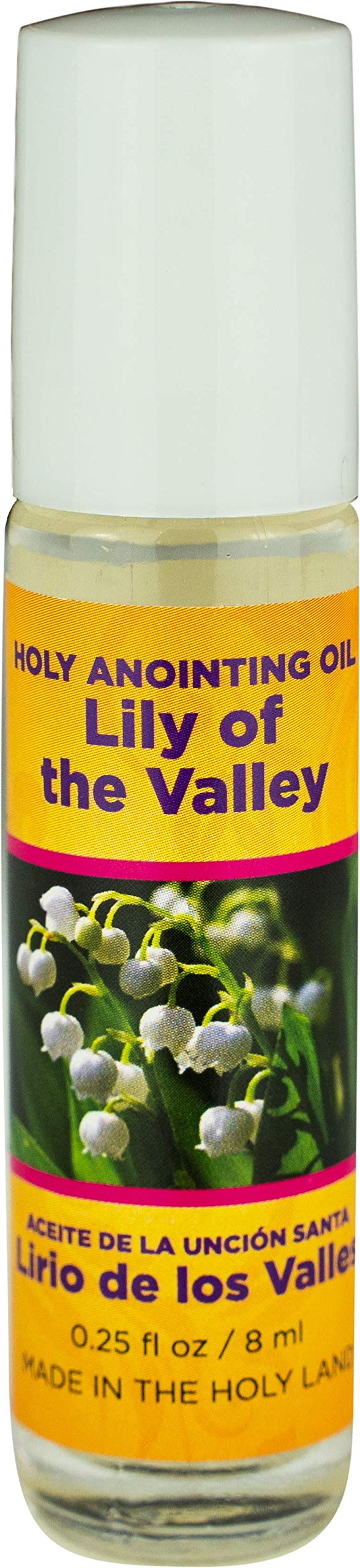Lily of the Valley Holy Land Anointing Oil in a 1/4 oz roller bottle from Jerusalem