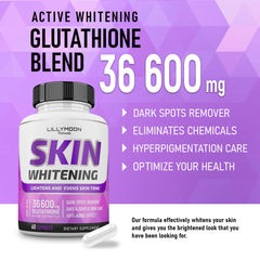 LILYMOON Whitening Pills bottle with label close-up