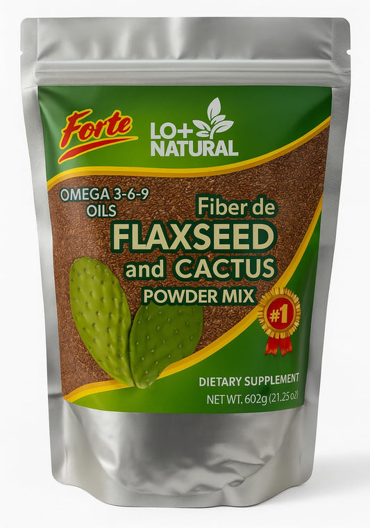 Linaza con Nopal Forte 8 oz bottle on display