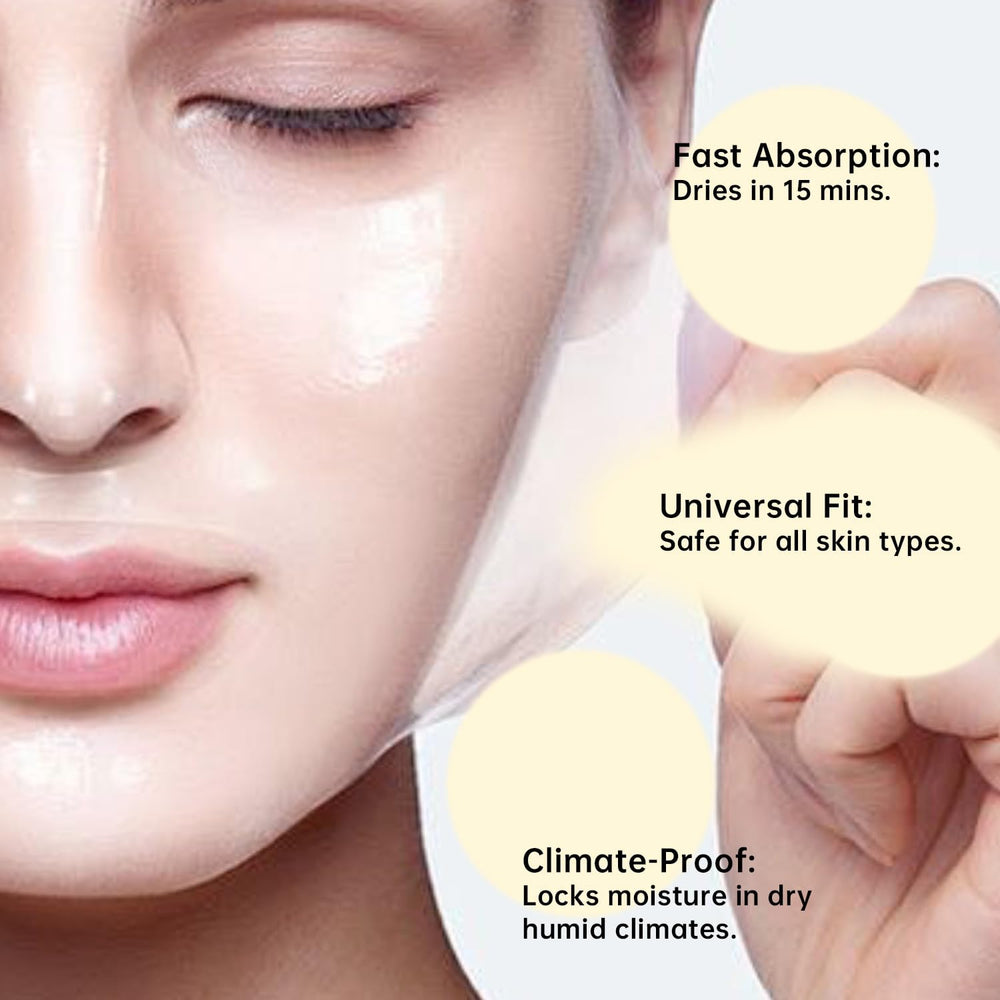 LINEDSON Mask on face shows hydration and glow overnight.