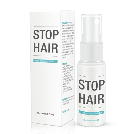 LINEDSON Hair Growth Inhibitor Spray applied to the face for gentle regrowth control.