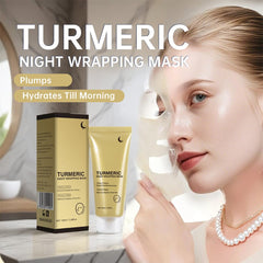 LINEDSON Night Wrap Mask tube and brush close-up for mess-free prep.