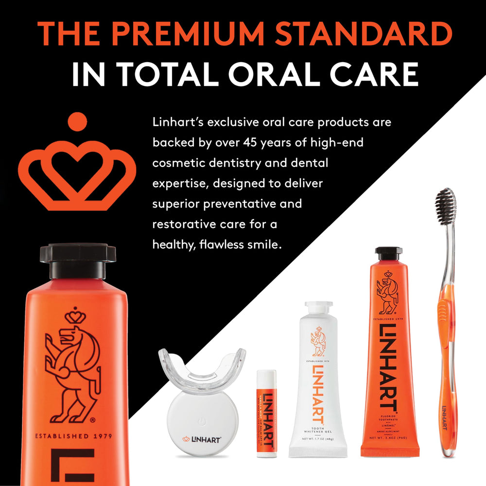 LINHART Travel Toothpaste 3-pack on travel-themed display