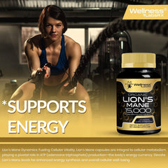 Lions Mane powder capsules for daily vitality