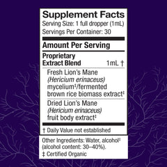 Lions Mane extract dropper bottle close-up