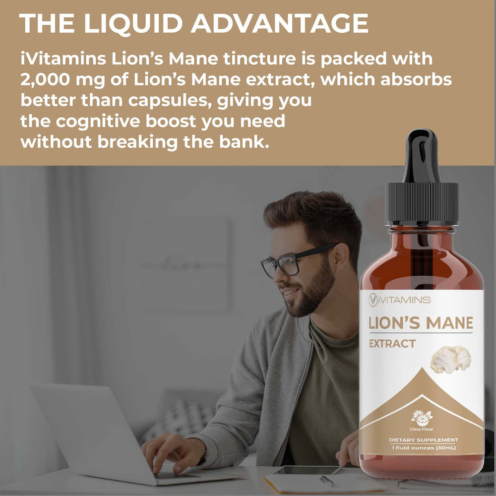 Usage of Lions Mane Liquid Tincture 2-Pack – drops in glass or mouth