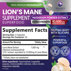 Lions Mane memory and focus capsules