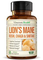 Hero image of Lions Mane supplement capsules bottle