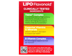 Packaging shot of Lipo-Flavonoid Plus ear health supplement
