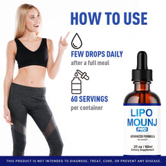 LipoMounj Pro Drops packaging and bottle