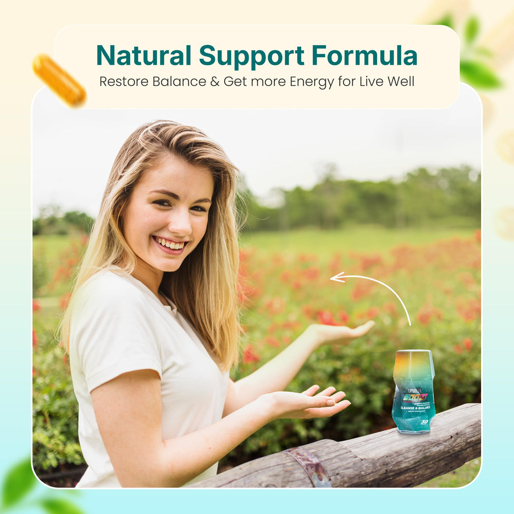 Packaging and branding of LIPOBLUE BOOST natural supplement