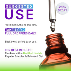 Lipobound Drops bottle with dosage instructions visible
