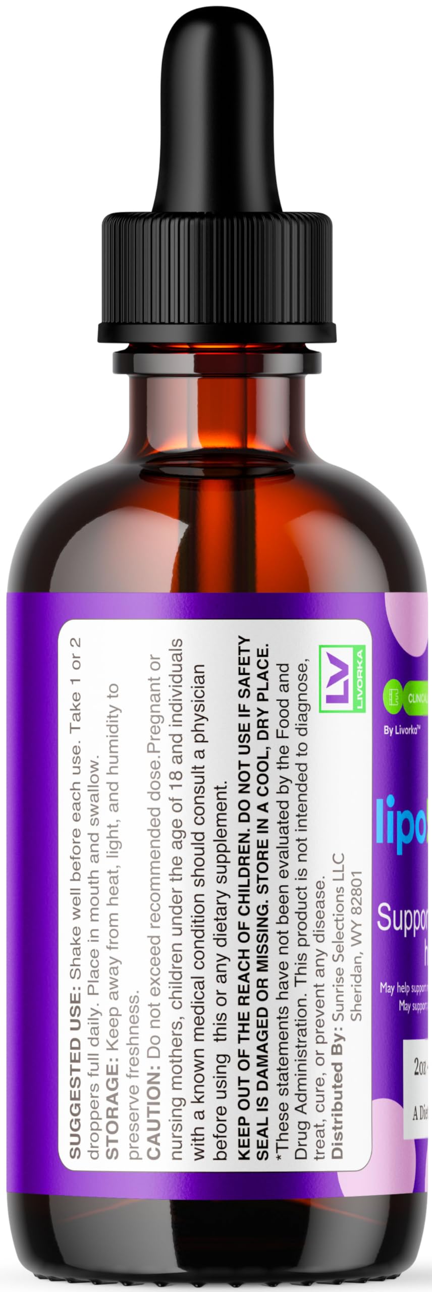 Lifestyle scene with Lipobound Drops on a wellness desk