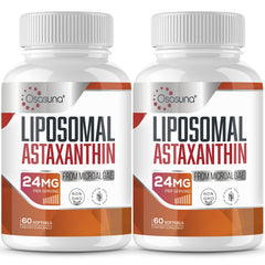 Bottle of Liposomal Astaxanthin 24 mg softgels