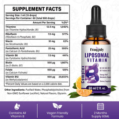 Liposomal B-Complex sublingual bottle with dropper